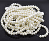 BD096 - 8mm Ivory Glass Pearl Imitation Round Beads - 32 inch strand