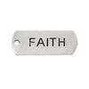 P328 - 10 pcs. Antique Silver "Faith" Rectangle Charms Pendants - 21mm X 8mm