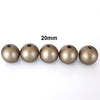 BD283 - 10 pcs Golden Silver Bronze Wooden Wood Round Spacer Beads - 20mm - Gold - Hole Size: 3mm