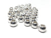 BD341 - 75 pcs Silver Plated Acrylic Round Gumball Bubble Gum Beads - 12mm x 9mm - Hole Size: 5.6mm -  Fits Paracord and European Cords!