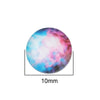 CA725 - 10 pcs Circle Galaxy Universe Glass Round Dome Seals Tiles Cabochons - 10mm - Assortment - 5 Designs