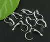 E305 - 10 pcs. Silver Plated Earring Clips Settings Lever Back Posts Cabochons - 8mm Glue Pad Setting