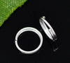J156A - 100 pcs Double Rings - Silver Plated Split Jump Rings - 7mm - 22 Gauge (0.6mm Thickness)