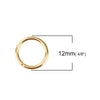 J286 - THICK - 100 pcs. Gold Plated Open Jump Rings - 12mm - 15 Gauge (1.5mm Thick) - HIGH QUALITY