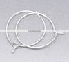 W015 - 200 pcs. Silver Plated Wine Charm/Earwire Hoop Rings - 20mm - 20 Gauge