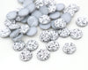 CA195 - 10 pcs Druzy Resin Embellishment Cabochons Silver - 10mm - Dome Circle
