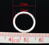 J245 - 100 pcs Silver Plated Soldered Closed Jump Rings - 16mm - 12 Gauge (2mm Thick)