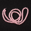 BD744 - 8mm Pink Blush Glass Pearl Imitation Round Beads - 32 inch strand - Hole Size: 1mm - Approx. 110 beads per strand
