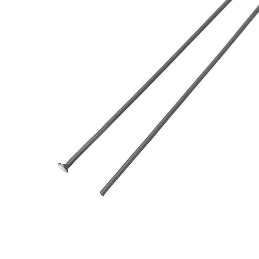 A047 - 100 pcs. 304 Stainless Steel Flat Head Pins - 75mm (2.95") - 21 Gauge (0.7mm Thick) - Tarnish Resistant!