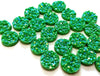 CA991 - 10 pcs Druzy Resin Embellishment Cabochons Emerald Green Multicolor AB - 8mm