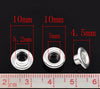 BD345B - 500 pcs Silver Plated Grommets EYELETS - Fits Beads with 5.5mm Holes - 10mm x 4.5mm - Copper - Glass Lampwork, European, Large Hole Beads
