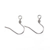 E702 - 100 pcs 304 Stainless Steel Silver Tone Earring Hooks with Spring - 22mm x 22mm - Hole Size: 2mm - Tarnish Resistant!