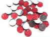 CA542 - 10 pcs Druzy Resin Embellishment Cabochons Red - 12mm - Dome Circle