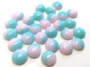 CA752 - 10 pcs Druzy Resin Embellishment Cabochons - 12mm - Glitter Style - Blue and Pink - Bi-Color