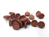 E752 - 10 pcs. Stainless Steel Earring Posts Studs Settings Cabochons Tacks - 12mm Glue Pad Setting - Silver - Wood Bezel - Brown - Thin Frame