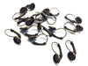 E461 - 10 pcs. Antique Bronze Earring Clips Settings Lever Back Bezels Cabochons - 8mm Glue Pad Setting