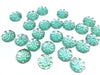 CA830 - 10 pcs Druzy Resin Embellishment Cabochons Aqua Blue - 14mm - Dome Circle - Textured Rhinestone Design