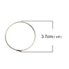 W019 - 50 pcs. Antique Bronze Unbent Wine Charm/Earwire Hoop Rings - 37mm (1.45 inch)