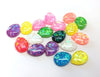 CA608 - 10 pcs Resin Embellishment Teardrop Cabochons - Assortment - Variety Pack - 18x13mm - 18mm x 13mm - 18x13mm - Mosaic Metal Foil