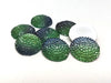 CA458 - 10 pcs Druzy Resin Embellishment Cabochons Blue Green - 20mm - Bubble Style - Multicolor Shiny Drusy