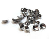 P1153 - 10 pcs. 304 Stainless Steel Silver Tone Circle Round Bezel Cabochon Pendant Tags Trays - 8mm Glue Pad - Single Loop - Pointed Back