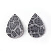 P2049 - 10 pcs. Assortment of Animal Faux Leather Dangle Charms Pendants - Teardrop - 56mm (2.13") - Double Sided