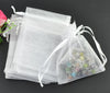 S016 - 50 pcs. White Organza Bags - 9cm x 7cm - 9x7cm