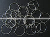 W015 - 200 pcs. Silver Plated Wine Charm/Earwire Hoop Rings - 20mm - 20 Gauge