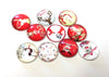 CA657 - 10 pcs Assortment of Circle Christmas Glass Round Dome Seals Tiles Cabochons - 12mm - Set 2 - Raindeer