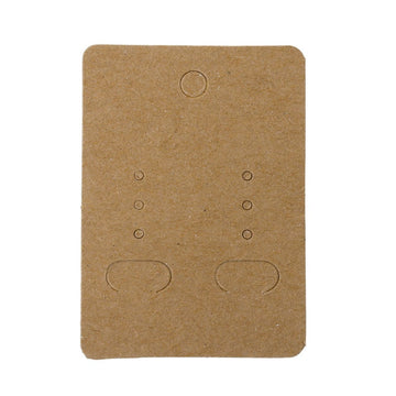 E549 - 100 pcs. Brown Paper Jewelry Earrings Earring Rectangle Display Cards Tags Labels - 6 Holes- 70mm x 50mm (2 3/4" x 2")