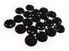 CA183 - 10 pcs Druzy Resin Embellishment Cabochons Black - 12mm - Shimmer Style