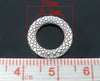 J192 - 50 pcs. Antique Silver Carved Connector Soldered Closed Jump Rings - 14mm - 2mm thick - Lattice Pattern
