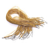 N192 - 15 pcs. Khaki Cream Beige Organza Ribbon Waxen Cord Necklaces with Lobster Clasp - 17 inch (43 cm) - Claw Clasp