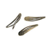 H072 - 10 pcs. - Antique Bronze Hair Banana Clips Cabochons Bezels - 59mm (2 3/8") x 16mm (5/8") - 12mm Glue Pad