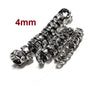 BD494 - 50 pcs Gunmetal Black Clear Rhinestone Rondelle Spacer Beads - 4mm x 2mm - Grade AAA - Hole Size: 1mm - Straight Edge