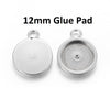 P1176 - 10 pcs. 304 Stainless Steel Silver Tone Circle Round Bezel Cabochon Pendant Tags Trays - 12mm Glue Pad - Single Loop - Single Sided