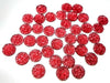 CA542 - 10 pcs Druzy Resin Embellishment Cabochons Red - 12mm - Dome Circle