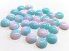 CA752 - 10 pcs Druzy Resin Embellishment Cabochons - 12mm - Glitter Style - Blue and Pink - Bi-Color