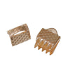 CR052 - 100 pcs. Rose Gold Plated Textured Ribbon Crimp End Caps - 7.5mm x 6mm - For 6mm cords!