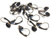 E461 - 10 pcs. Antique Bronze Earring Clips Settings Lever Back Bezels Cabochons - 8mm Glue Pad Setting