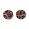 P2024 - 10 pcs. Assortment of Animal Faux Leather Dangle Charms Pendants - Circle - 24mm (0.95") - Double Sided