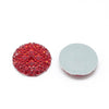 CA436 - 10 pcs Druzy Resin Embellishment Cabochons Red - 20mm - Shimmer Style