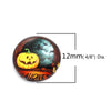 CA832 - 10 pcs Circle Halloween Glass Round Dome Seals Tiles Cabochons - 12mm - Set 7