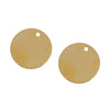 P976 - 10 pcs. Gold Plated Circle Round Stamping Tags - 16mm (5/8") - Made of Copper! High Quality