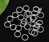 J156A - 100 pcs Double Rings - Silver Plated Split Jump Rings - 7mm - 22 Gauge (0.6mm Thickness)