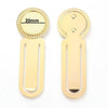 BM004 - 5 pcs. - Golden Bookmarks with Bezel - Great to use with 20mm Cabochons - 70mm (2.76") length - 27mm (1.06" width) - 20mm Glue Pad