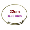 B057 - 10 pcs. Antique Bronze Bangle Adjustable Slide On Bracelets 22cm (8.66")