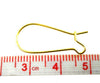 E207 - 250 pcs (125 Pairs) Gold Plated Kidney Earwire Earring Hooks - 25x11mm - LARGE - 25mm x 11mm