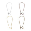 E233 - 200 pcs (100 Pairs) Assortment of Kidney Earwire Earring Hooks -38x16mm - LARGE - 4 Colors - Silver Plated, Gold Plated, Bronze, Copper