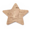 P248 - 10 pcs. Cork Style Faux Leather Dangle Charms Pendants - Star - 54mm (2.13") - Great for Light Earrings or Dangles! Double-Sided